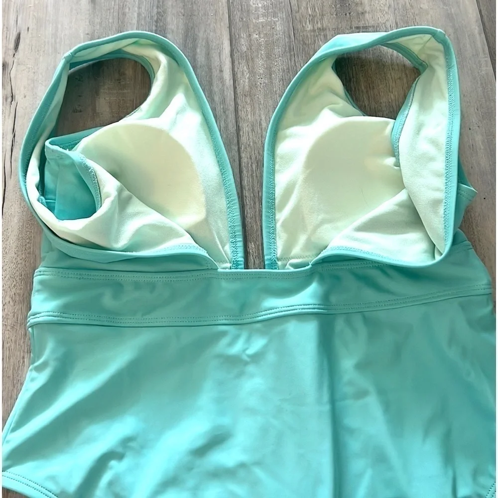 NWT, Cupshe, Unique,Squared One-Piece Swim Suit,Aqua Daze ,Padded, Size M